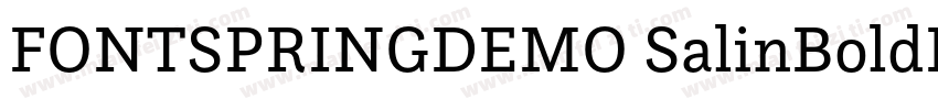 FONTSPRINGDEMO SalinBoldIt字体转换